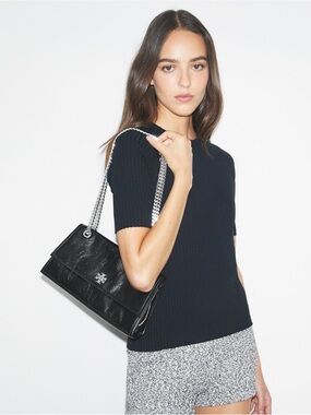 Tory Burch Kira Turnlock Leather Shoulder Bag